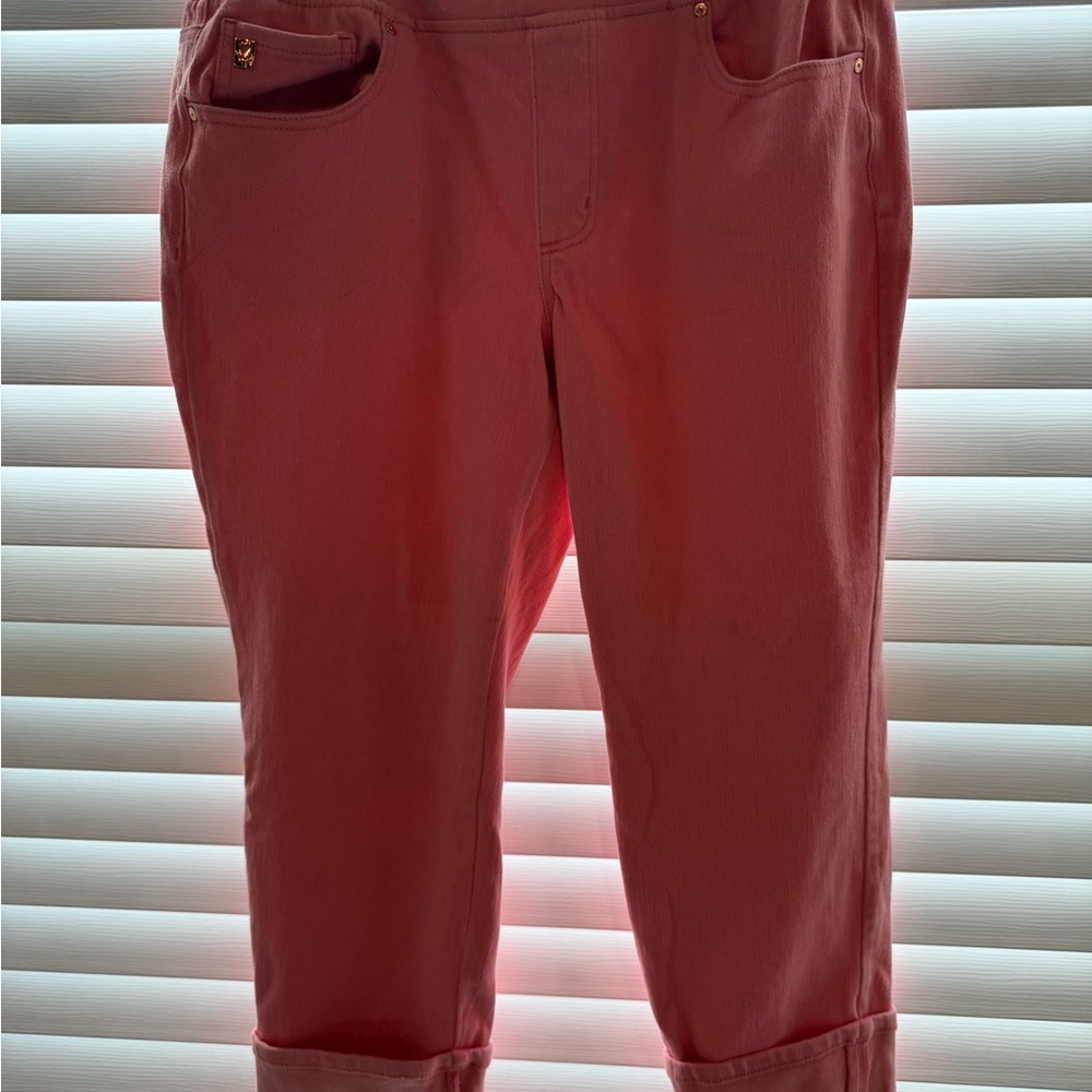 Belle by Kim Gravel Vibrant Coral Capris